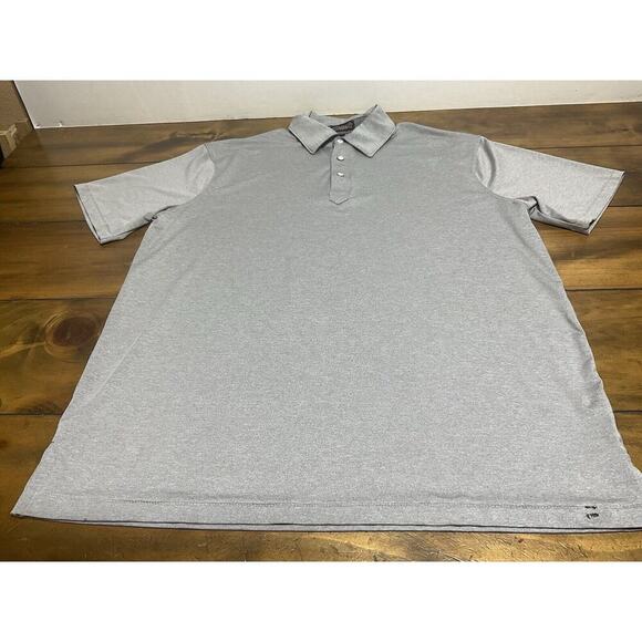 Rafter C Shirt Mens Size Medium Solid Grey Performance Golf Polo - Picture 1 of 8